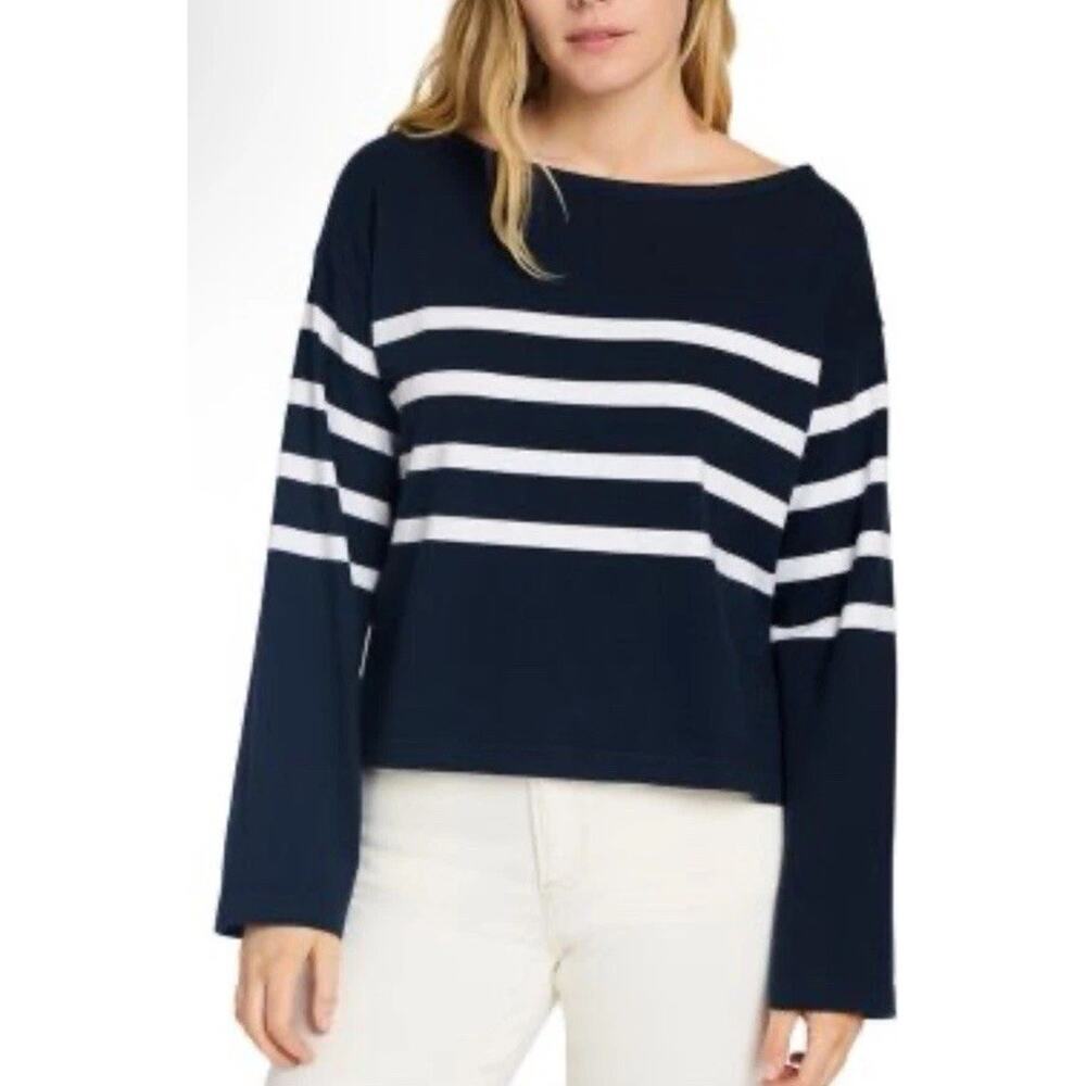 Faherty Sport Jersey Shirt XS Long Sleeve Tee Cape May Stripe NWT $88